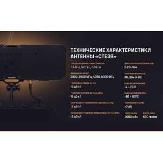 Усилитель сигнала "Стезя" 2.4 ГГц, 5.2 ГГц и 5.8 ГГц, изображение 2
