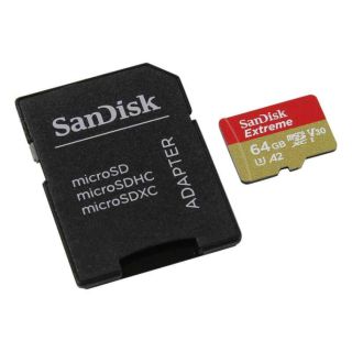 Карта памяти SanDisk Extreme microSDXC 64 Гб V30, UHS-I Class 3 (U3), Class 10 (SDSQXA2-064G-GN6MA), изображение 2