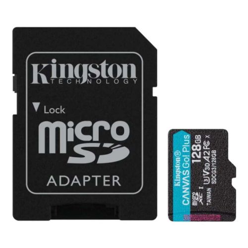 Карта памяти Kingston microSDXC Canvas Go Plus 128Gb UHS-I U3 A2 + ADP (170/90 MB/s), изображение 2