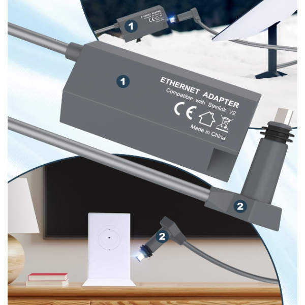 LAN-адаптер для Starlink V2 (Starlink Ethernet Adapter V2), изображение 6